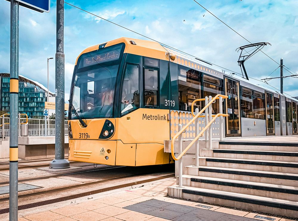 Metrolink tram at Wharfside